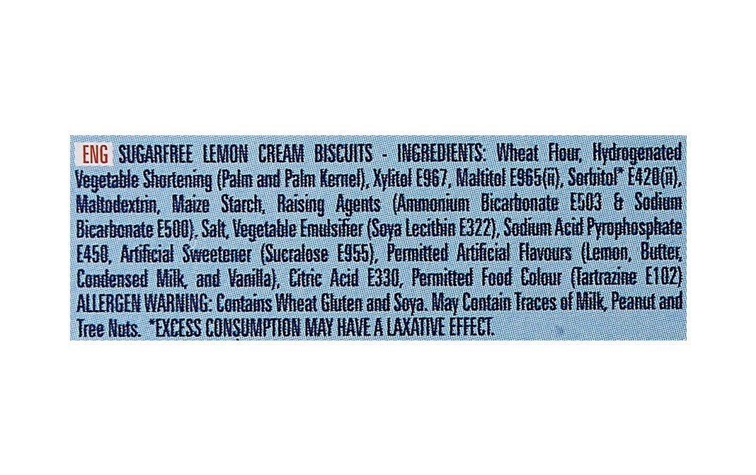 Tiffany Sugarfree Lemon Flavoured Cream Biscuits   Box  162 grams